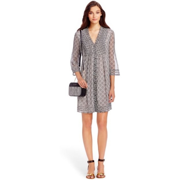 dvf layla chiffon tunic dress